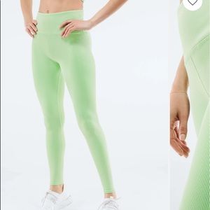 Fabletics neon green leggings